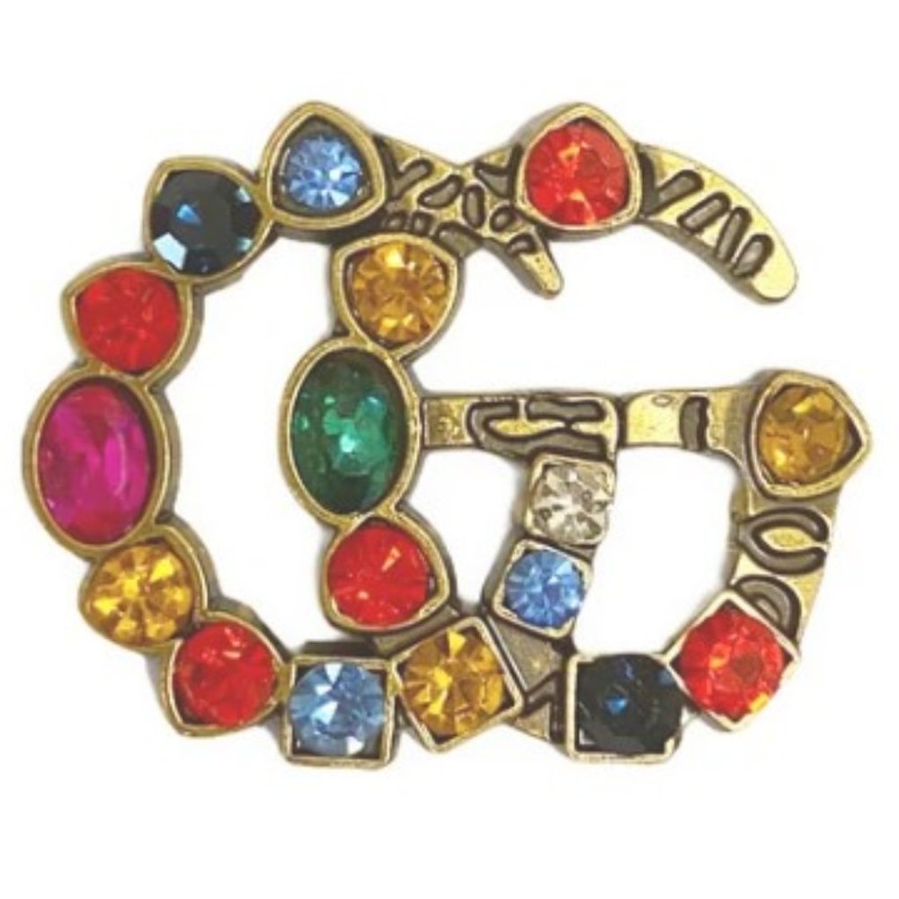 Gucci GG Multicolor Crystal Flat Sew On Button